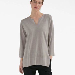 MM Lafleur Ina Beige Tan Pullover Tunic Sweater M